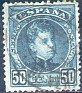 Spain 1901 Alfonso XIII 50 CTS Blue Edifil 252. España 1901 252. Uploaded by susofe